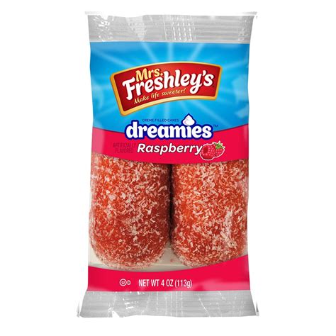 Mrs. freshley's - Mrs. Freshley's Snowballs (8 Twin Packs) SKU: 7428. Mrs. Freshley's Snowballs consist of devil's food cake with a creamy filling and pink coconut-covered marshmallowy coating. Box of eight twin packs.